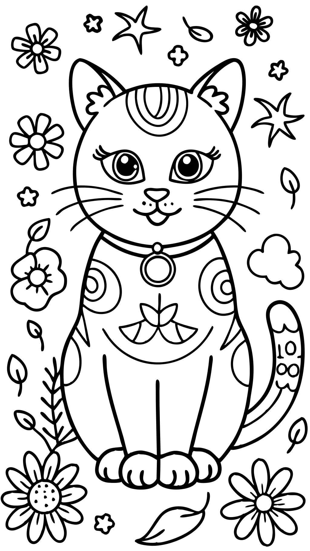 printable cat coloring page